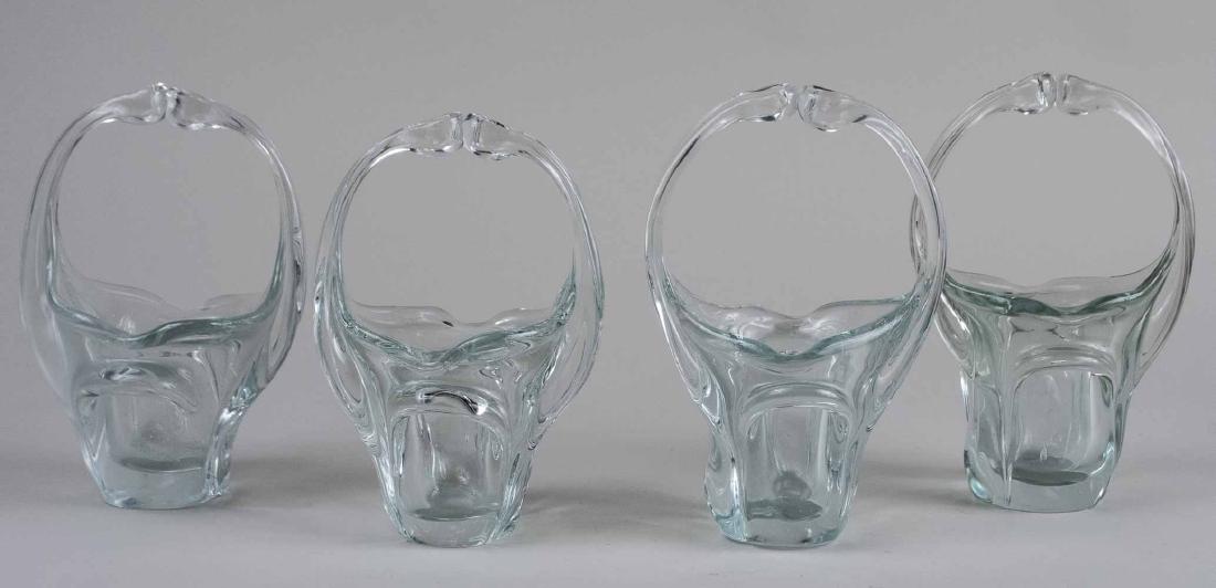 Set of Four Art Glass Baskets (1 of 1)