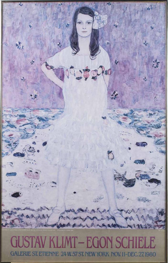 Galerie St Etienne Klimt Exhibition Poster, 1980: Poster featuring Gustav Klimts (Autrian, 1862-1918) Portrait of Maeda Primavesi, 1912. Galerie St. Etienne, 24 W. 57th St, New York Nov. 11 - Dec. 27, 1980. Offset lithograph, ©Galerie St. Etienne 19