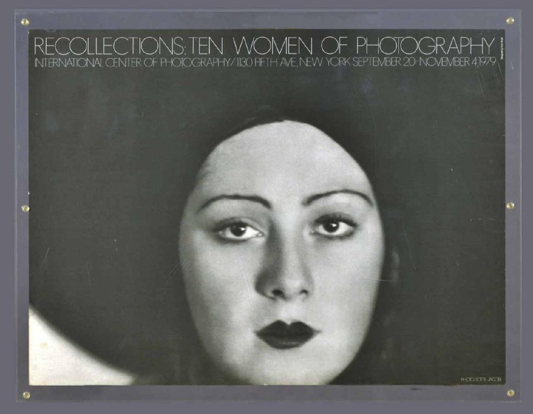 International Center of Photography Poster: Designed by Ruth Ansel. Sheet size 19 x 25 1/4 inches. Framed. Notice to bidders: Condition reports and additional photographs are provided by request as a courtesy to our clients, as such any conditi