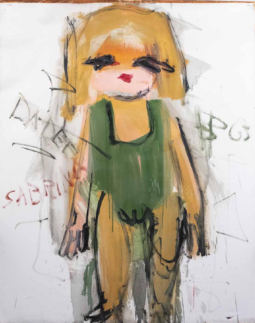 Herb Brown (American, 1923-2011): Sabrina. Oil on canvas, 1963. Signed and dated (verso). Canvas size 50 x 40 inches. Notice to bidders: Condition reports and additional photographs are provided by request as a courtesy to our clients
