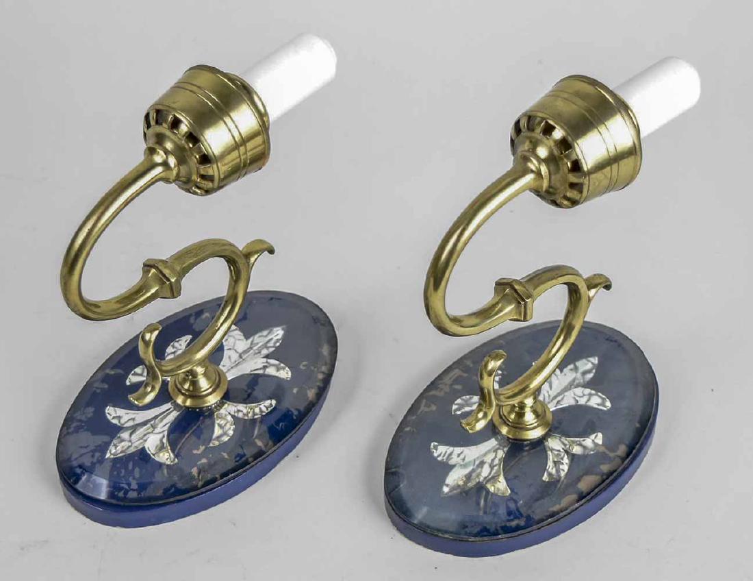 Pair of Sconces: Details coming soon Notice to bidders: Condition reports and additional photographs are provided by request as a courtesy to our clients, as such any condition report is only an opinion and should not