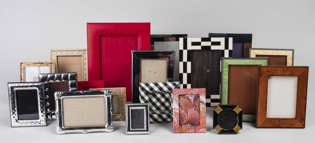 Group of Decorative Picture Frames: Various makers and sizes. Largest, holds 6 x 8 photograph. Notice to bidders: Due to the nature of this particular online sale, the lots offered may not be available for detailed condition reports or 