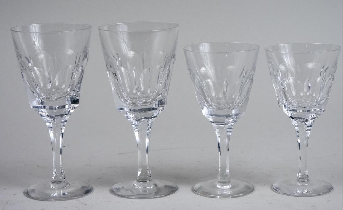 Atlantis Crystal Stemware Set: Twenty six pieces, pattern ATL21, comprising thirteen goblets, and thirteen wine glasses. Tallest, height 7 1/4 inches. Notice to bidders: Condition reports and additional photographs are provided by 