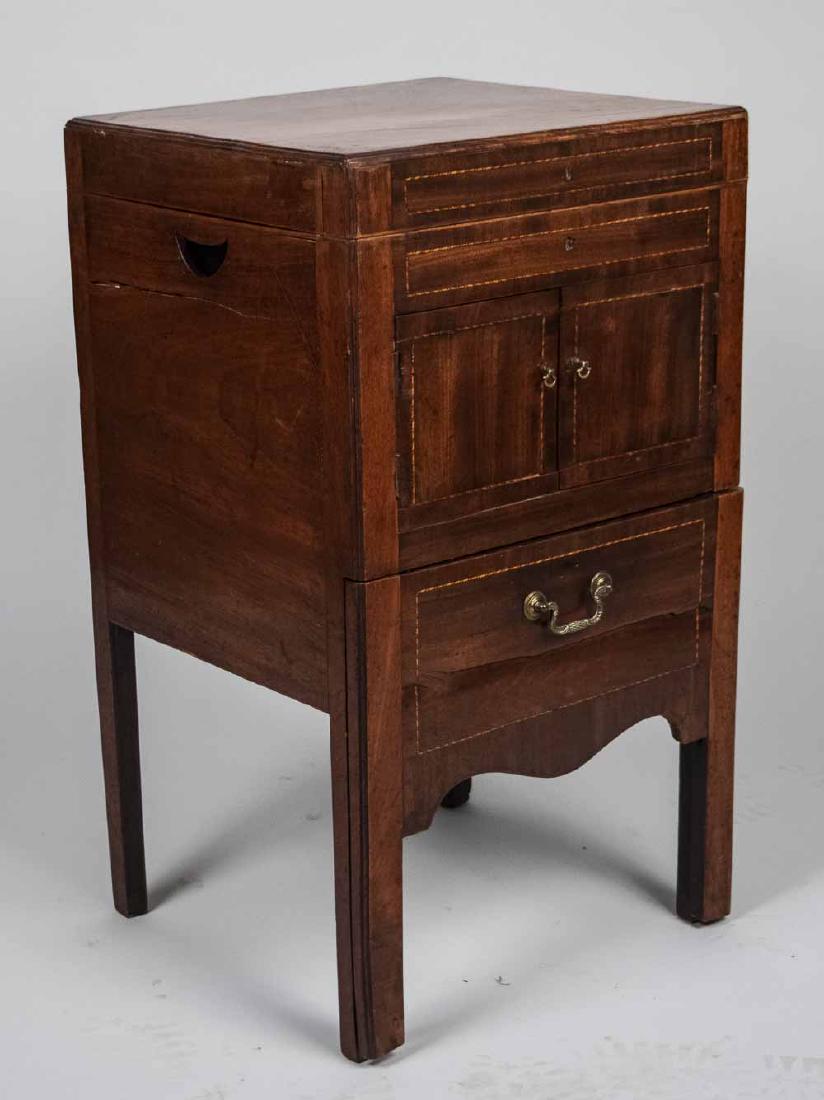 Victorian Mahogany Washstand / Commode: Lift top stand. Height 33 inches, width 19 inches, depth 18 inches. Notice to bidders: Condition reports and additional photographs are provided by request as a courtesy to our clients, as such any co