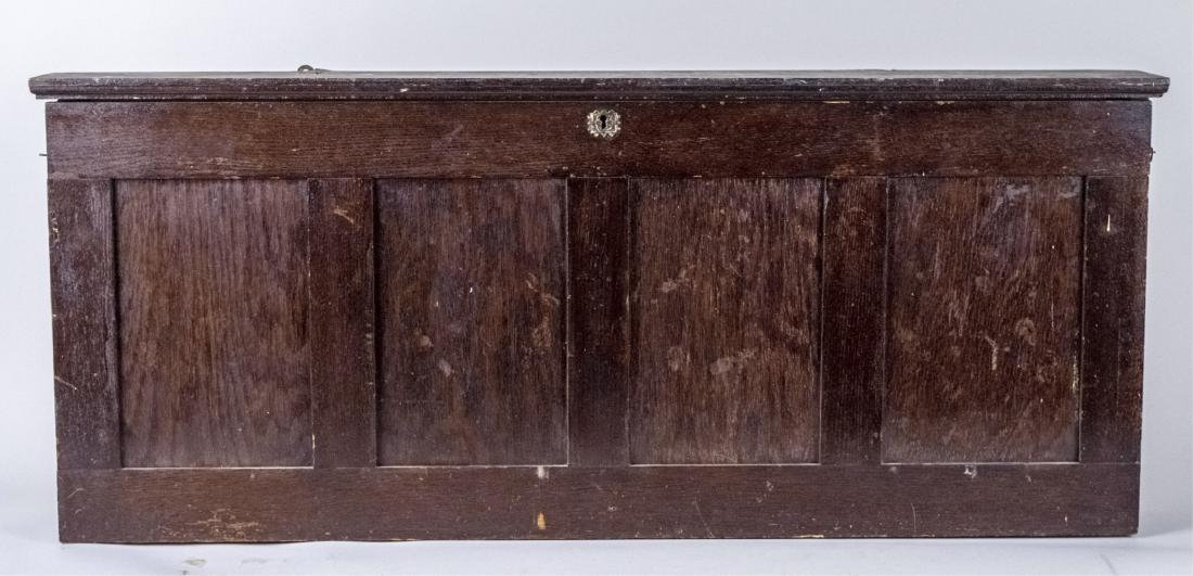 Map Cabinet: Fall front cabinet, hold rolled maps. Notice to bidders: Due to the nature of this particular online sale, the lots offered may not be available for detailed condition reports or additional photograph