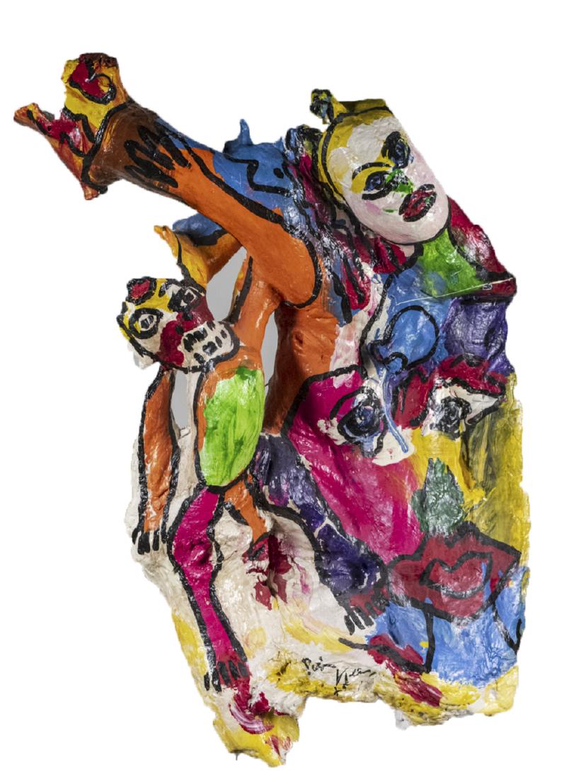 Peter Keil (German, b 1942): Statue of Liberty. Painted driftwood. Signed. Length, 32 inches. Notice to bidders: Due to the nature of this particular online sale, the lots offered may not be available for detailed condition repor