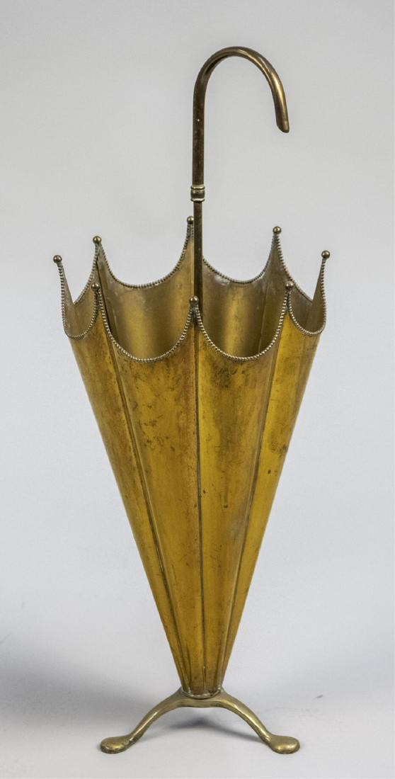 Brass Umbrella Stand: Details coming soon Notice to bidders: Condition reports and additional photographs are provided by request as a courtesy to our clients, as such any condition report is only an opinion and should not