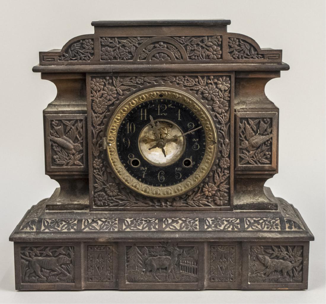 Vintage Shelf Clock: Details coming soon Notice to bidders: Condition reports and additional photographs are provided by request as a courtesy to our clients, as such any condition report is only an opinion and should not