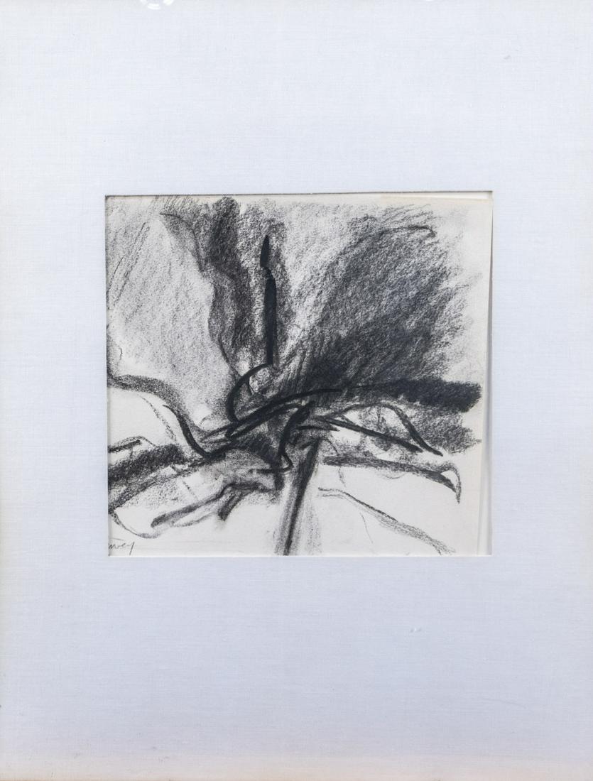 James Harvey (American, 1929-1965): Charcoal study on paper by the original designer of the Brillo box. Signed in pencil (l.l.). Sight size 8 1/4 x 8 1/2 inches. Ex-collection: Robert C. Graham, Sr., by descent. Notice to bidders: Due t