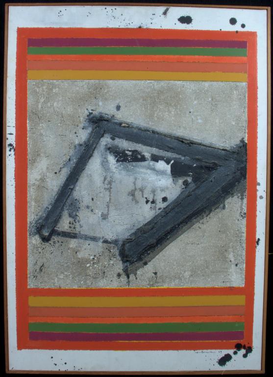 John Harrison Levee (Am. b. 1924) Abstract: September III 1964 Mixed media 36 1/2 x 25 3/4 inches.