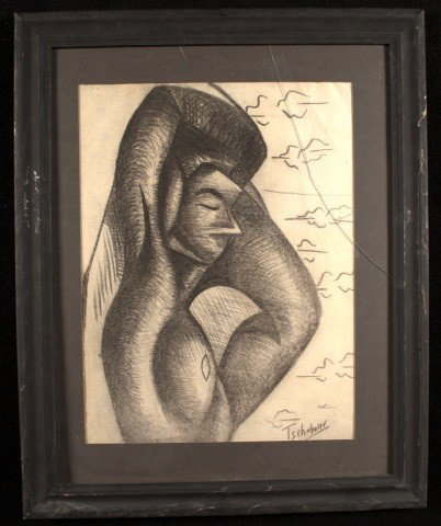 Nahum Tschacbasov (Rus/Am1899-1984) Abstract *: Charcoal on paper, signed l.r. 22 x 16 1/2 inches.