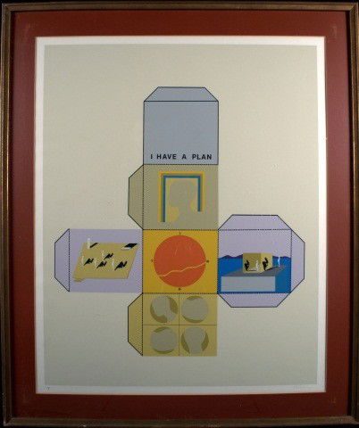 Ernest Trova (Am 1927-2009): Lithograph. 36 x 43 inches.