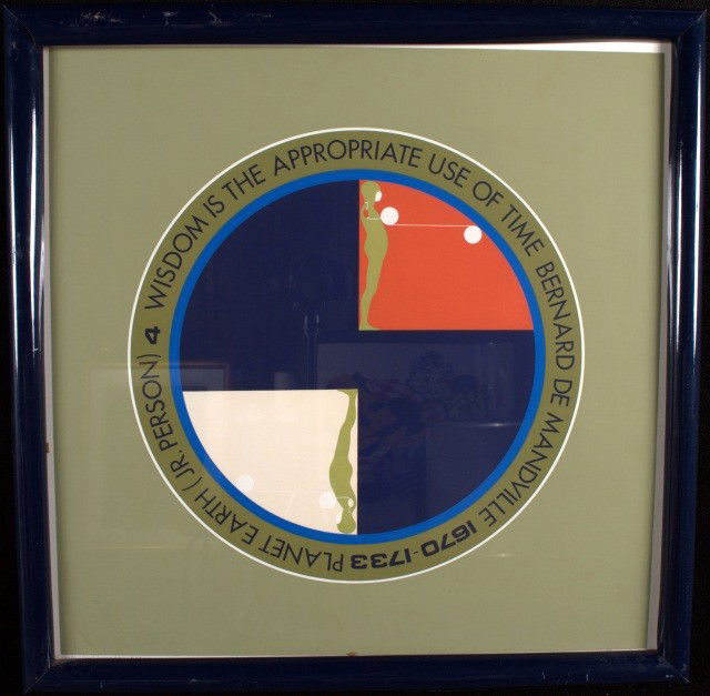 Ernest Trova: Lithograph. 24 1/4 x 24 1/4 inches.