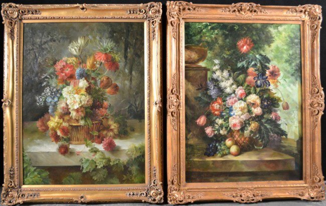 Pair of Dutch School Floral Still Lifes