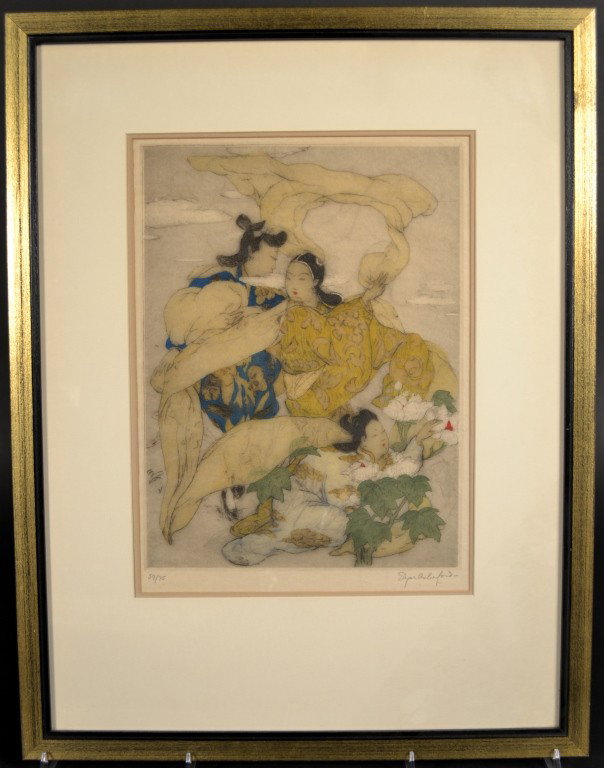 Elyse Ashe Lord (Brit, 1900-1971) Orientalist: Print, 59/75, signed l.r. in pencil. 19 x 24 1/2 inches.