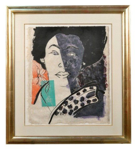 Robert Kushner (Am. 1949) Hiroko: Lithograph, titled in pencil l.l. pencil numbered 59/170 and signed l.r. 28 1/2 x 24 inches.