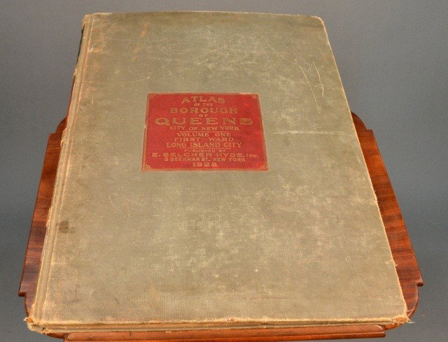 Atlas of the Borough of Queens City of New York: Volume One, Long Island City Ward One. Published by E. Belcher Hyde, Inc. 258 Broadway N.Y.C. 1928. Based upon new official surveys and maps on file in the various city offices, supplemented by carefu