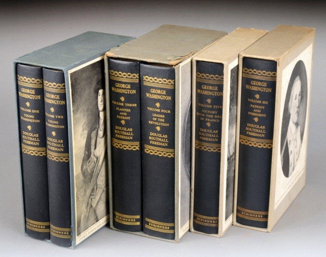 George Washington a Biography Six Volumes: Volumes I-VI. By Douglas Southall Freeman, published by New York Charles Scribner's Sons. Volume I: Young Washington (1948); Volume II: Young Washington (1948); Volume III: Planter and Patriot (1951);