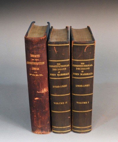 Three Books on the Constitution: Limited Edition The Constitutional Decisions of John Marshall (Two Volumes), edited, with an introductory essay by Joseph P. Cotton, Jr. of The New York Bar, published by G.P. Putnam's Sons 1905, set