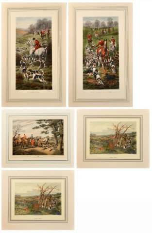 Assorted Group of Five English Sporting Engravings