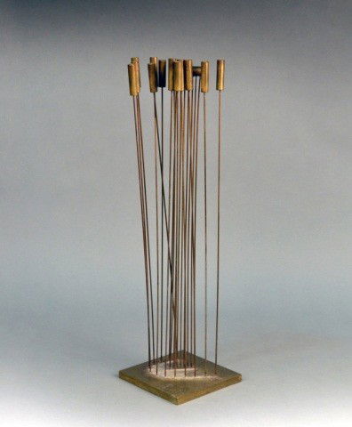 Val Bertoia (Am, 1949) Sound Sculpture: Bronze. Height 22 inches, width 6 inches, depth 6 inches.