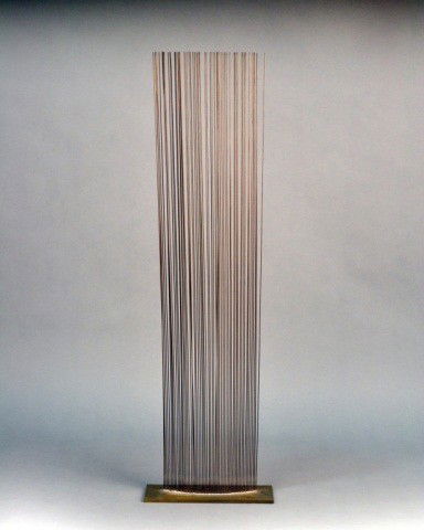 Val Bertoia (Am, 1949) Sound Sculpture: Bronze. Height 32 1/2 inches, width 9 1/2 inches, depth 3 1/2 inches.