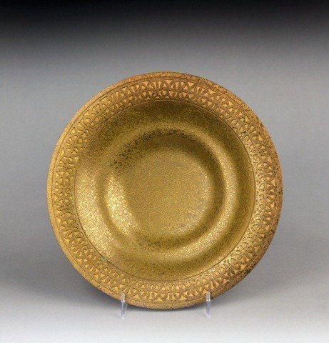 Tiffany Studios New York Bronze Dish: Diameter 9 inches.