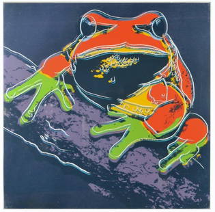 Andy Warhol (Am. 1928-87) Pine Barrens Tree Frog *: Silkscreen. 38 x 38 inches.
