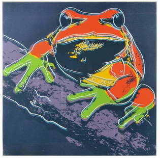 Andy Warhol (Am. 1928-87) Pine Barrens Tree Frog *: Silkscreen. 38 x 38 inches.