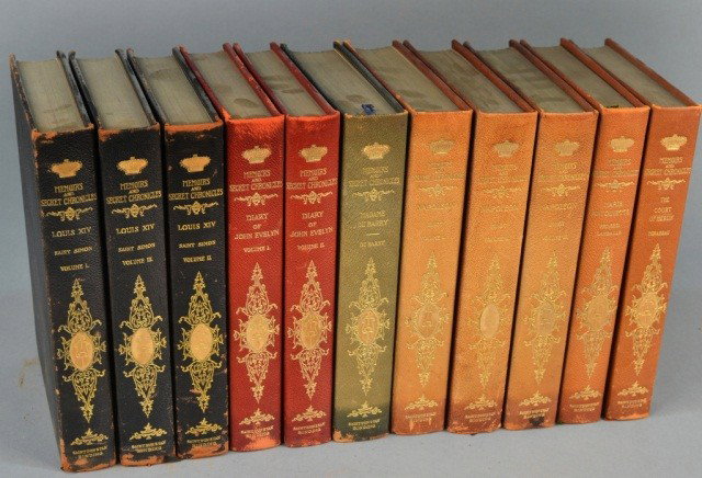 Memoirs and Secret Chronicles Eleven Volumes: Memoirs and Secret Chronicles of the Courts of Europe. Published by M. Walter Dunne, New York & London. (1) Memoirs of Louis XIV and the Regency, in three leather bound volumes, by The Duke of Saint-S
