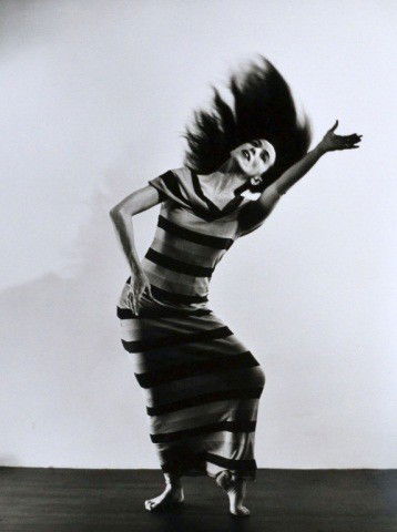 Barbara Morgan (Am, 1900-1992) Photograph: Gelatin silver print, Martha Graham in "Satyric Festival",1938, pencil signed and dated l.r. and stamped on verso. 13 1/4 x 10 inches. Ex. Coll. Martha Graham