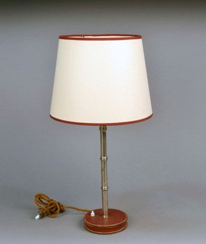 Jacques Adnet Lamp: with shade