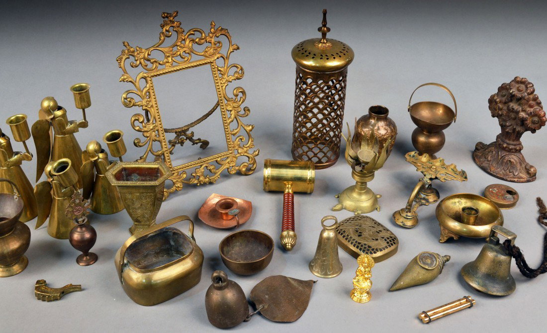 Miscellaneous Group of Brass Decorations: Ex. Coll. Martha Graham
