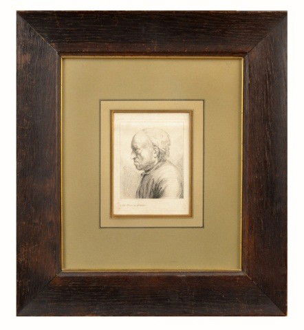 19th C., German School,Portrait of a Man Engraving: 19th Century, German School. Published by Gebrüder Rocca. Sight size 5 1/2 x 4 1/4 inches.