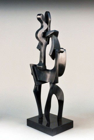 Bill Barrett (Am., 1934) Bronze Sculpture: Bill Barrett (Am., 1934), bronze. Inscribed on lower leg, "Bill Barrett 4/7 1985." Height with attached base 38 inches.