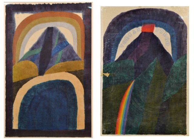 Carol Summers (American, b. 1925): Two prints. High Tatras. Woodcut, 1969, on handmade paper. Signed in pencil (l.r.) and titled (l.l.) and numbered 25/100 (l.l.). 37 x 24 inches. Unframed. Published for De Beers Consolidated Minds, Lt