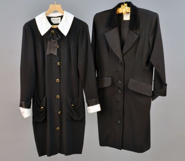 Two Black Dresses: Yves St. Laurent and Adolfo. Various sizes.
