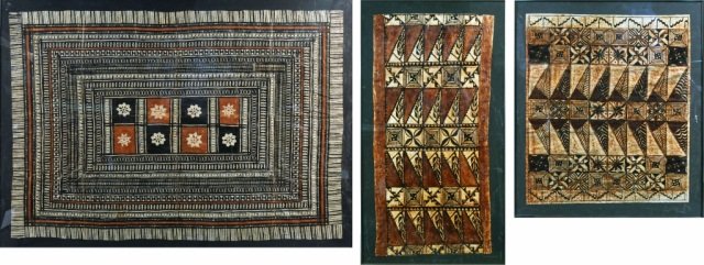 Three Middle Eastern Pattern Prints: Three prints. Woodblock on paper. 35 x 49 5/8 inches. 37 1/2 x 18 inches. 29 3/4 x 25 1/8 inches. Each framed and mounted.