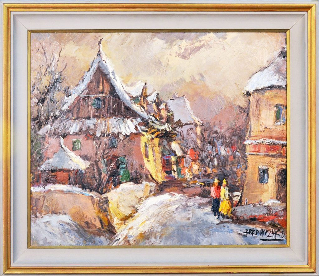 ◇真作 Wlodzimierz Borowczyk 油彩画 Wlodzimierz Borowczyk (polish, B. 1945)