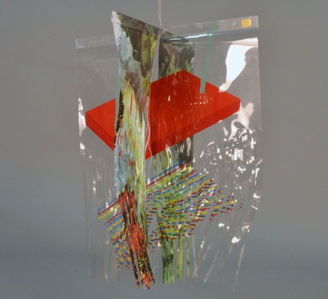 James Rosenquist (American, b. 1933): Sketch for Forest Ranger. Plastic and acrylic paint, 1967. Signed, numbered 80/200, and dated on cross beam. 20 x 24 inches.