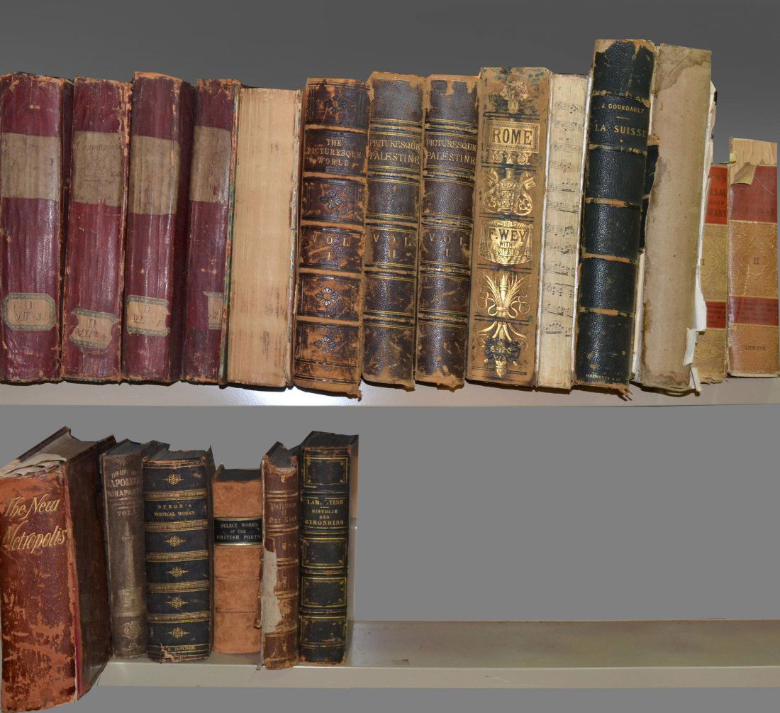 Assorted Group of Leather Bound Books (1 of 2)