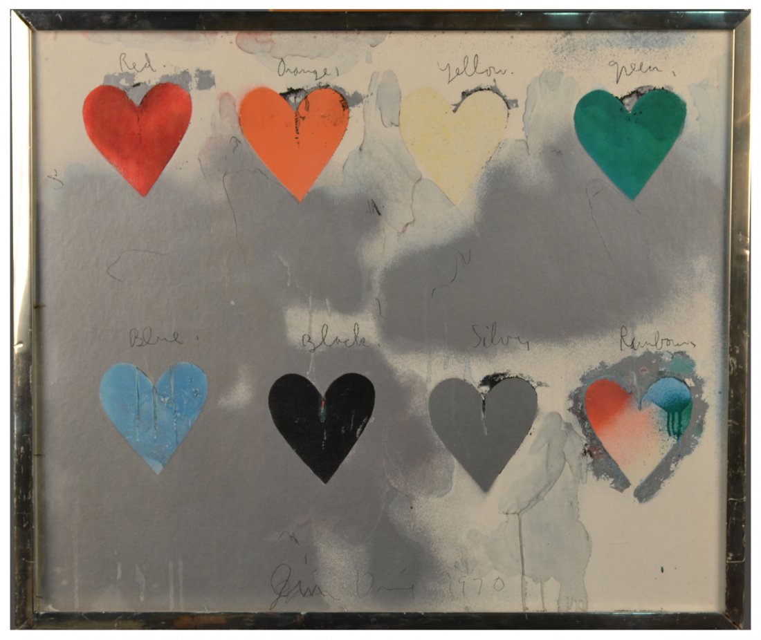 Jim Dine (American, b.1935): Print. Signed in plate. 25 1/2 x 30 inches. Framed.
