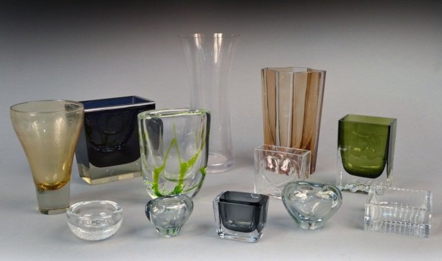 Miscellaneous Group of Scandinavian Art Glass: Including Franck, Holmgaard, etc.