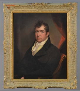 Charles Cromwell Ingham (American, 1796-1863): Portrait of Robert Semple. Oil on canvas. 30 x 24 inches. Provenance: ex. coll. Beacon Hill Fine Art, New York NY.