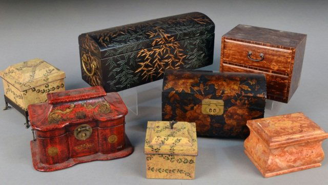 Miscellaneous Group of Decorative Boxes: Various sizes and shapes.