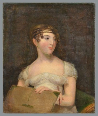 After Thomas Sully (British/American, 1783-1872): Portrait of a woman. Oil on canvas. Canvas size 30 x 25 inches. Unframed. Provenance: Ex. Coll. of The Columbus Gallery of Fine Art, Columbus, Ohio.
