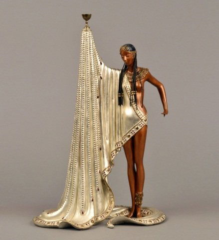 After Romain (Erte) de Tirtoff (Russian,1892-1990): Slave. Bronze. Stamped 5/375, Chalke & Vermilion and SevenArts, 1988. Height 18 3/4 inches.