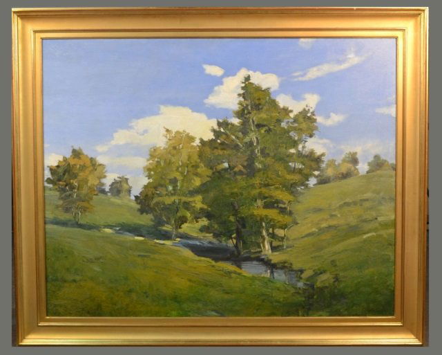 Paul Hamilton (American, b. 1965): A Place I Know. Oil on canvas, 2004. Signed (l.r.). Canvas size 43 1/2 x 55 inches. Framed. Provenance: David Findlay Gallery, New York, NY, to current owner.