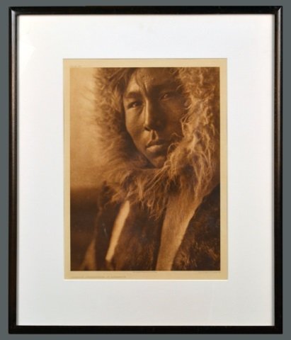 Edward Sheriff Curtis (American, 1868-1952): Jackson, Interpreter at Kotzebue. Vintage Photogravure, original image circa 1928, printed by John Andrew & Son and Suffolk Engraving Co. Credited (l.c.), copyrighted (l.r.), titled (l.l.), plate # 71