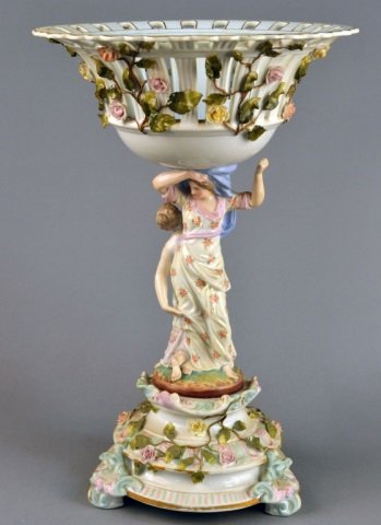 Dresden Porcelain Figural Compote